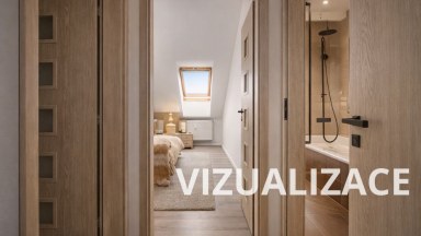 Prodej  podkrovního bytu 3+kk s parkovacím stání v Milovicích (okr. Nymburk)