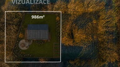 Prodej stavebního pozemku 986 m² s modulovým domem Nordi 101 XL, 3+kk, 77,6 m², Běchary–Běchárky