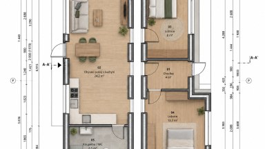 Moderní modulový dům 3+kk Nordi 101 XL 78 m2 s možností dovozu hotového domu po celé České Republice