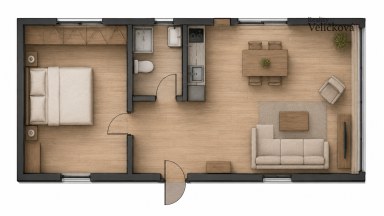 Moderní modulový dům 2+kk Nordi 201 Long - 49 m² - s dovozem po celé České Republice