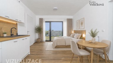 Prodej právě zkolaudovaného bytu 1+kk s balkonem a garážovým stání v HK - Rezidence Kristián