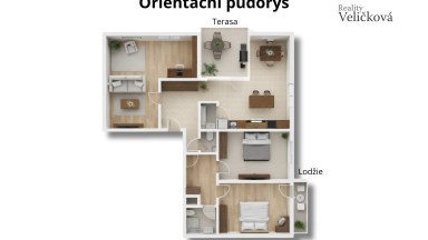 Prodej nádherného bytu 3+1 o celkové výměře 129 m2 v Praze - Kunraticích - ul. U Zeleného ptáka