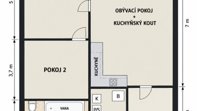 Pronájem bytu 3+kk, 84 m², Rýchorské náměstí v Žacléři