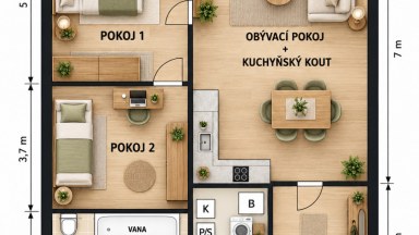 Pronájem bytu 3+kk, 84 m², Rýchorské náměstí v Žacléři